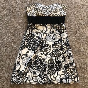 WHBM strapless A-line sweetheart neck dress